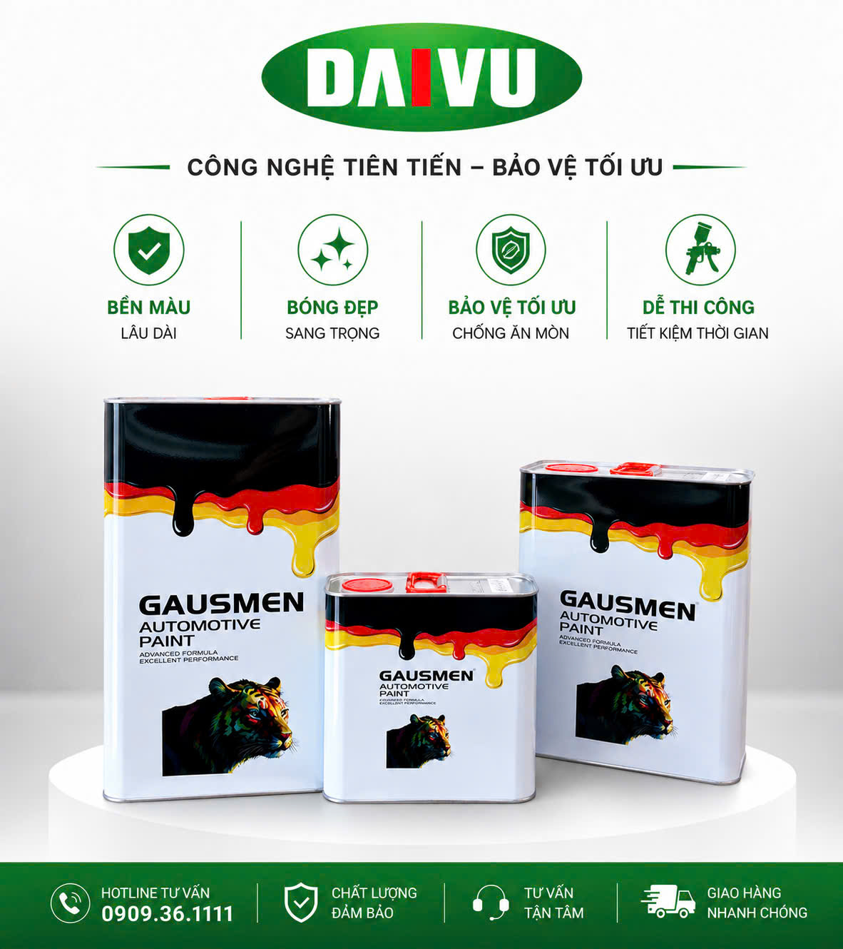 Bộ dầu bóng Gausmen ( 5L: 2,5L,1L)