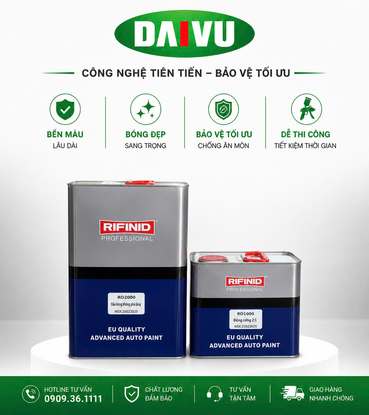 Dầu bóng KHÔNG DÙNG XĂNG RIFINID