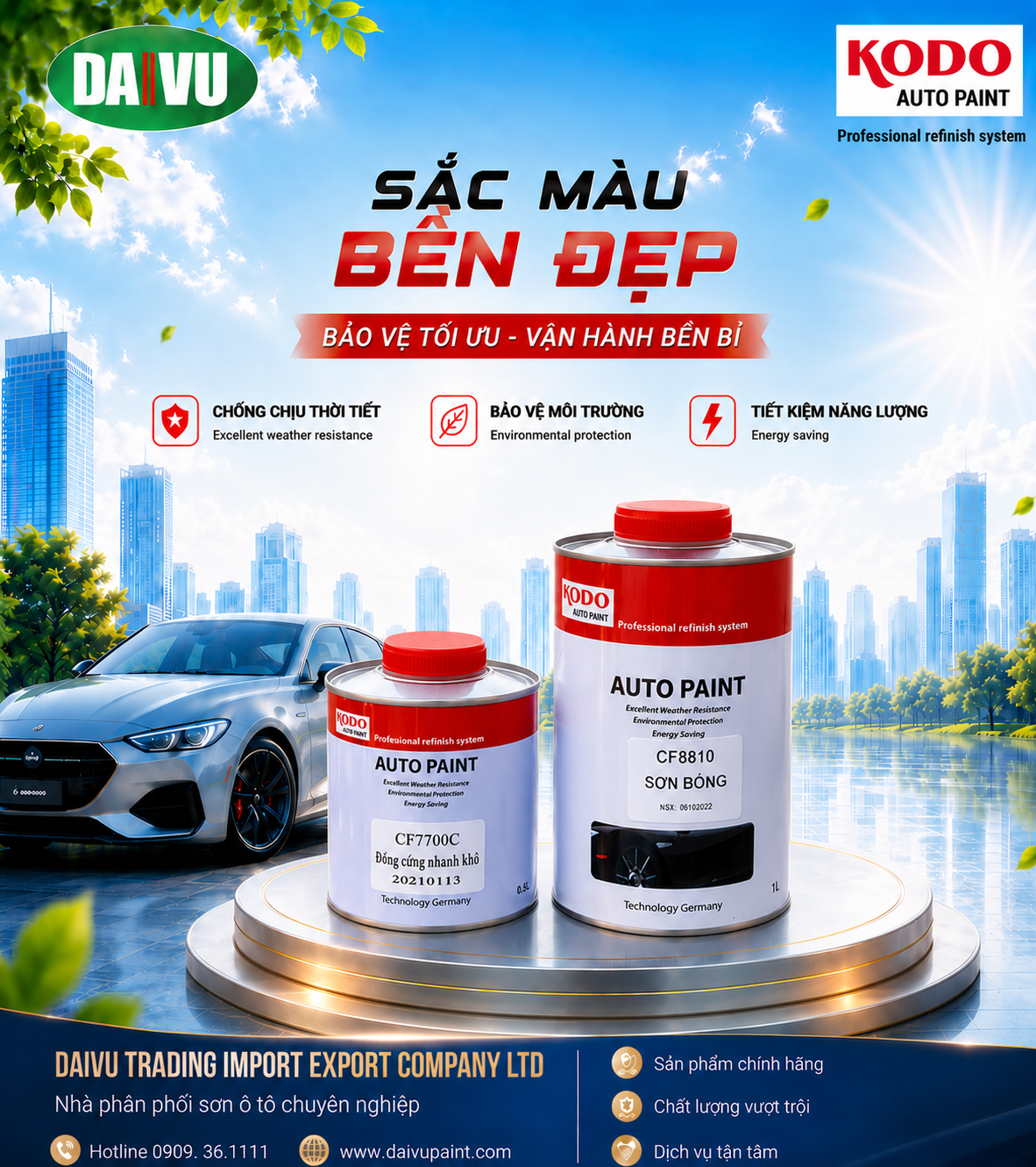 Dầu bóng và đông cứng cao cấp KODO (Tỉ lệ 2:1)
