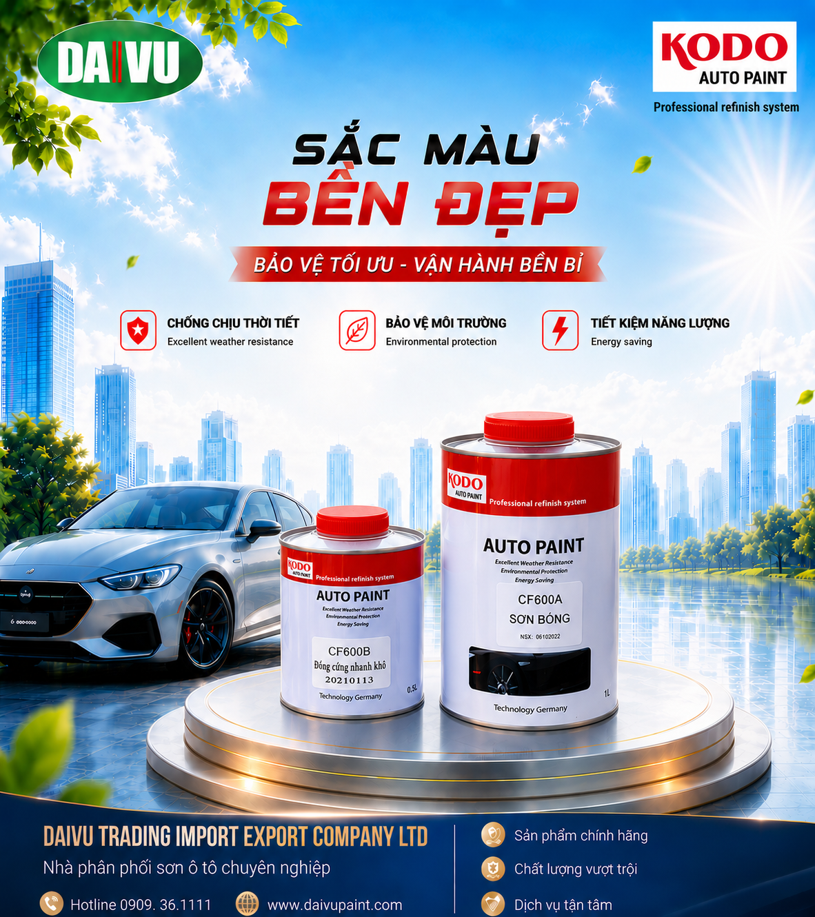 Dầu bóng và đông cứng nhanh khô KODO (Tỉ lệ 4:1)