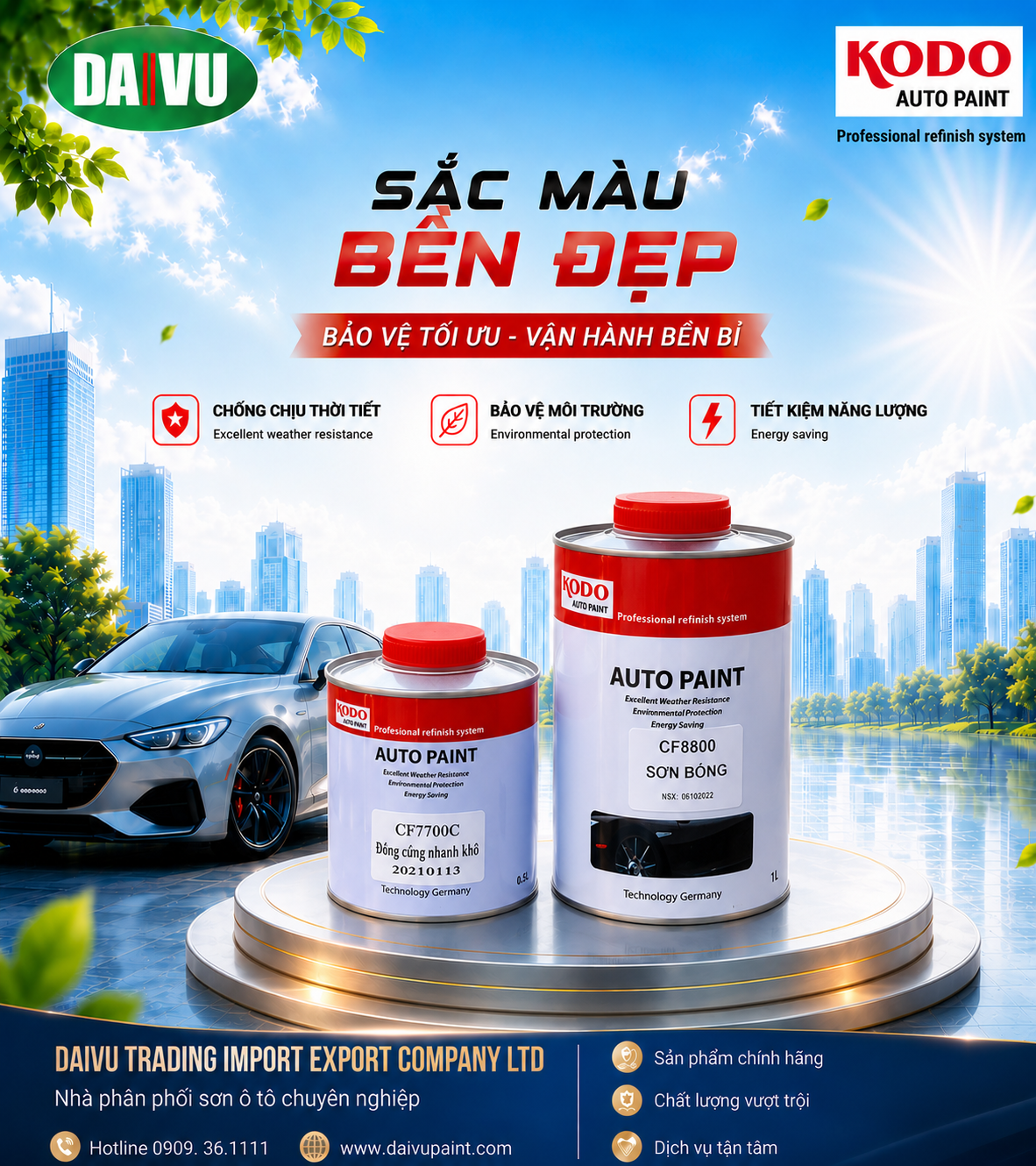 Dầu bóng và đông cứng tiêu chuẩn KODO (Tỉ lệ 2:1)