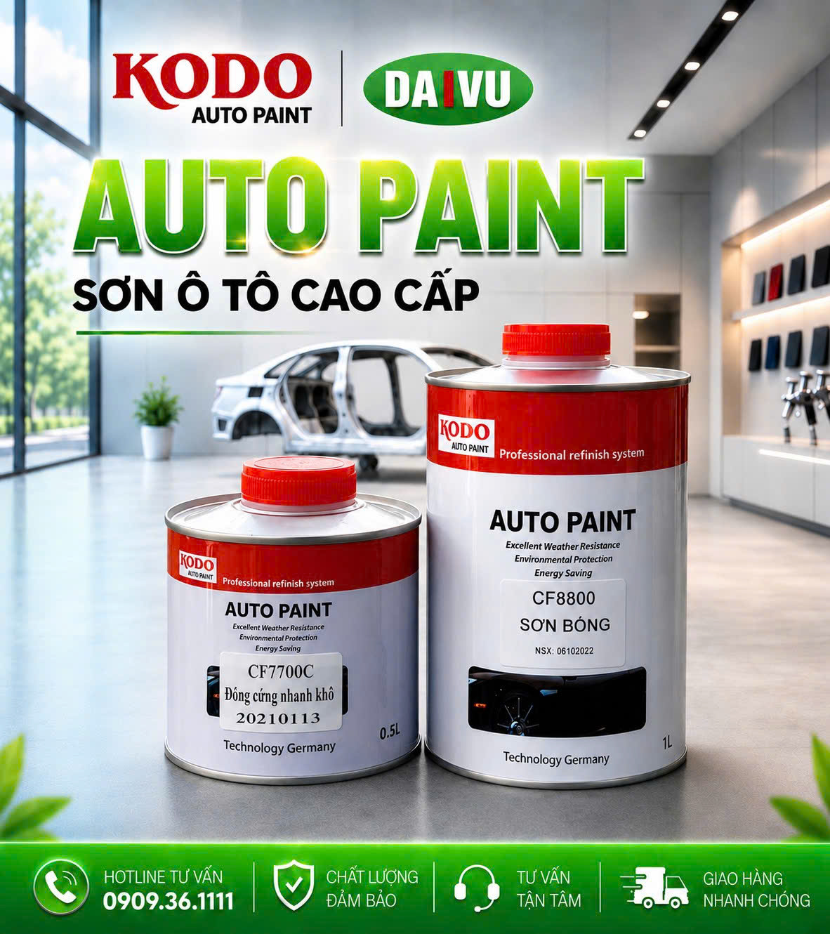 Dầu bóng và đông cứng tiêu chuẩn KODO (Tỉ lệ 2:1)