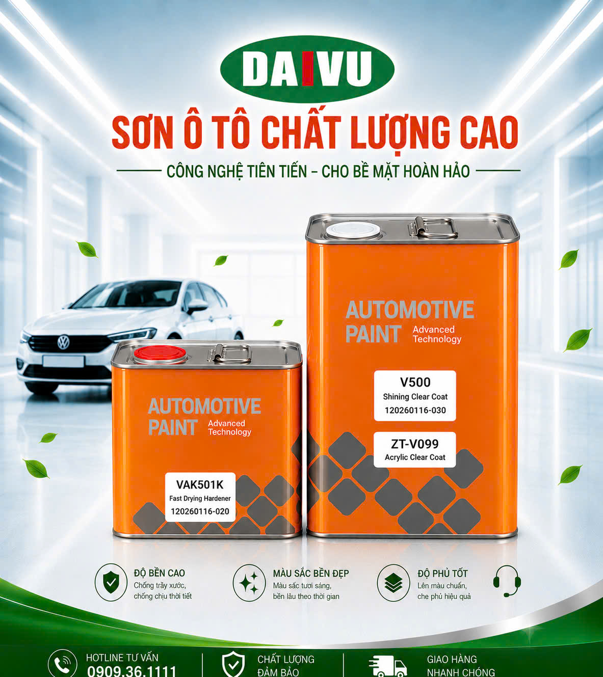 Dầu bóng và đông cứng tiêu chuẩn VSM (Tỉ lệ 2:1) 