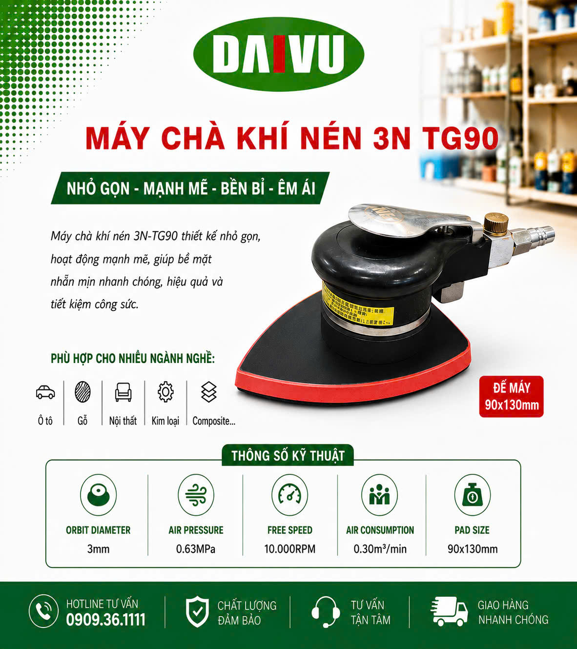 Máy chà góc 3N TG90 (90*130mm)