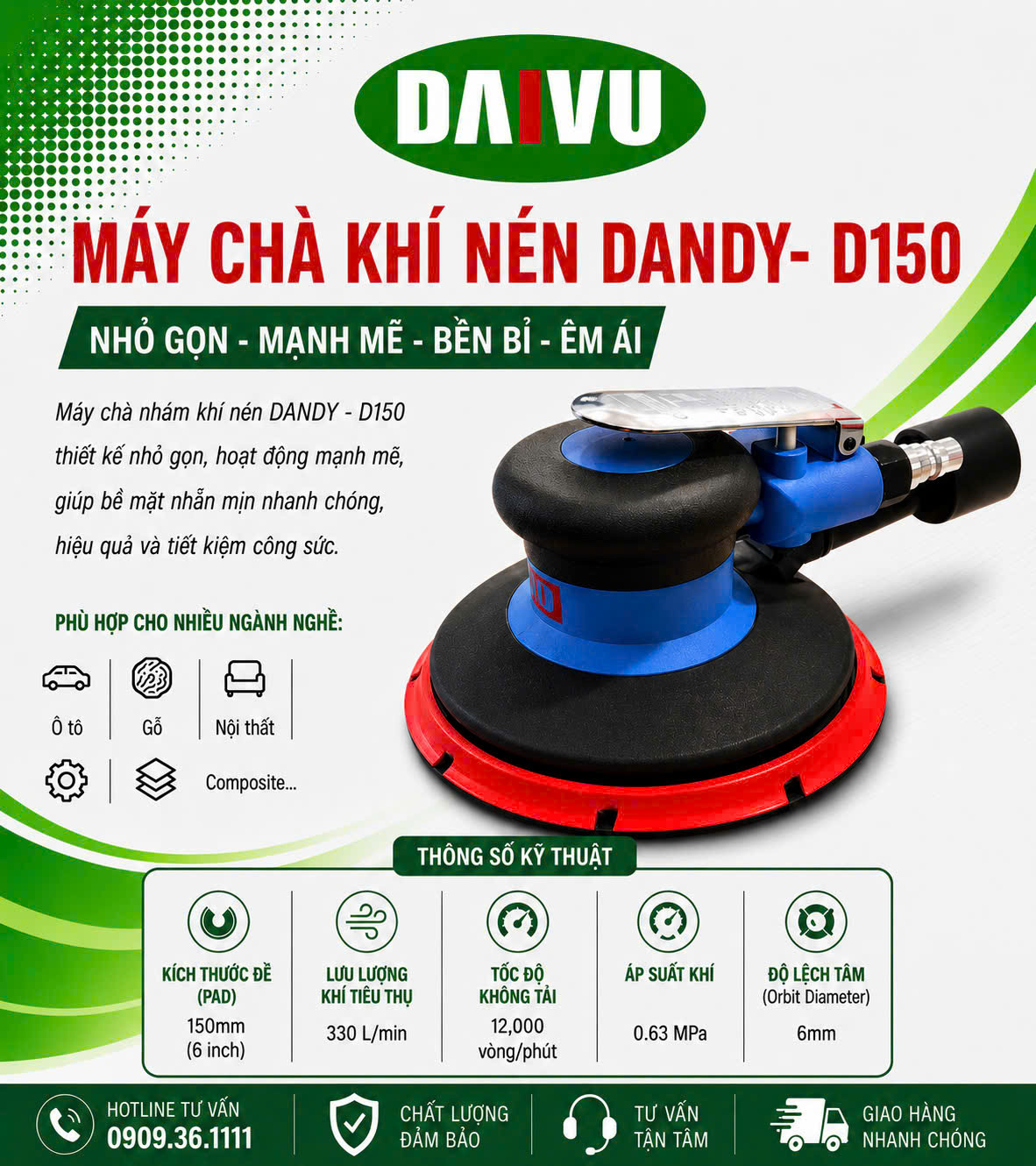 Máy chà khí nén DANDY D150