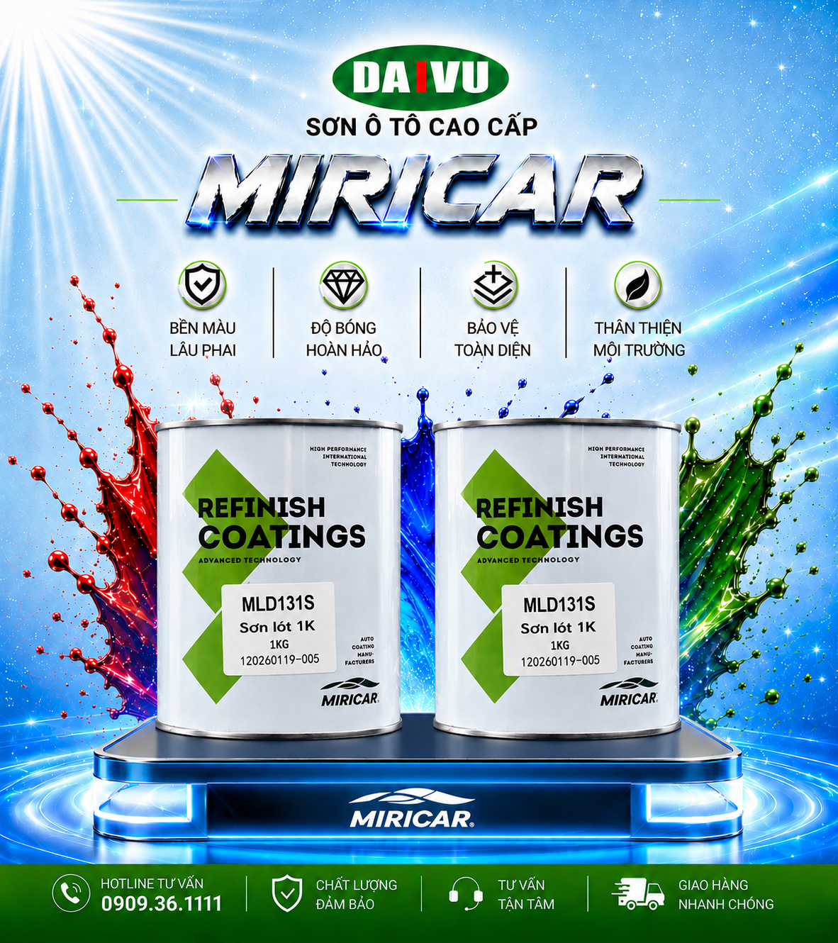 Sơn lót 1K MIRICAR 