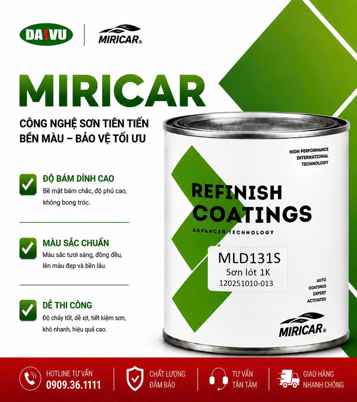 Sơn lót 1K MIRICAR 
