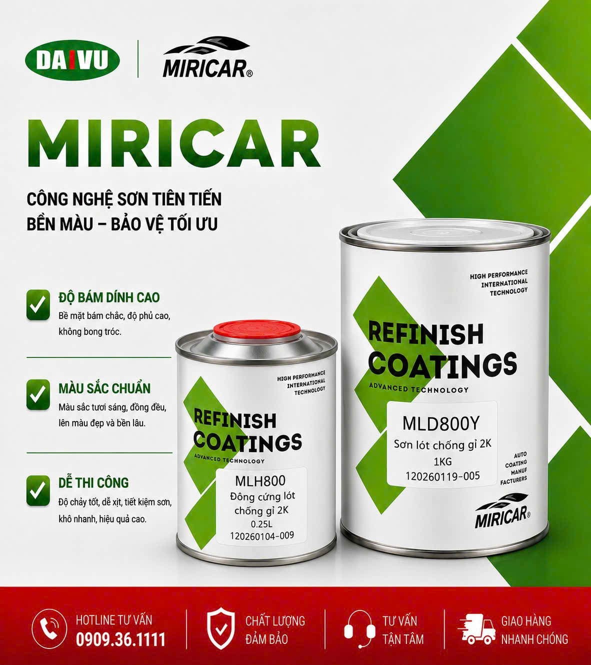 Sơn lót chống rỉ MIRICAR (tỷ lệ 4:1)