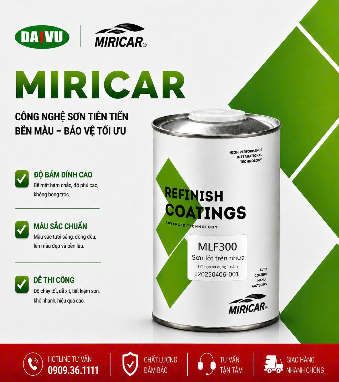 Sơn lót trên nhựa MIRICAR