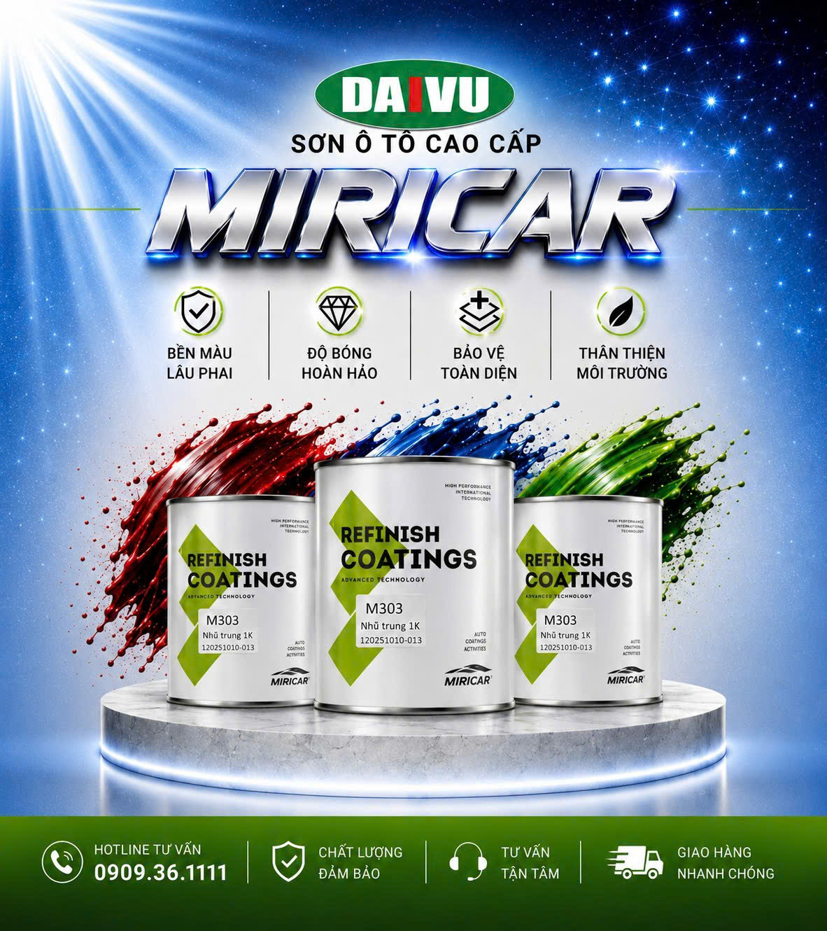 Sơn màu nhũ 1K MIRICAR