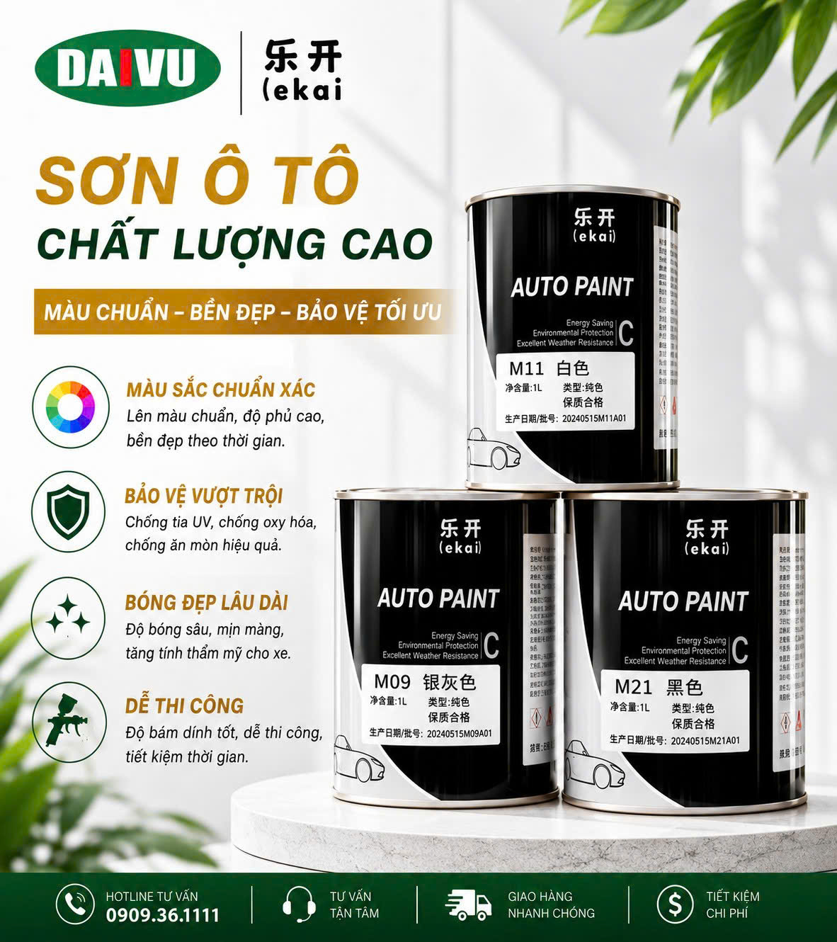 Sơn màu gốc 1K LEKAI