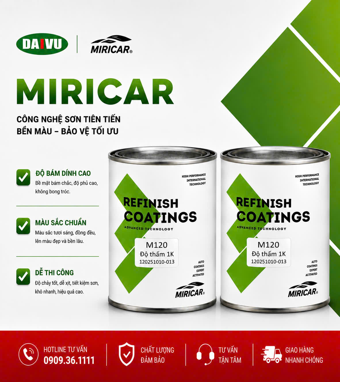 Sơn màu gốc 1K MIRCAR