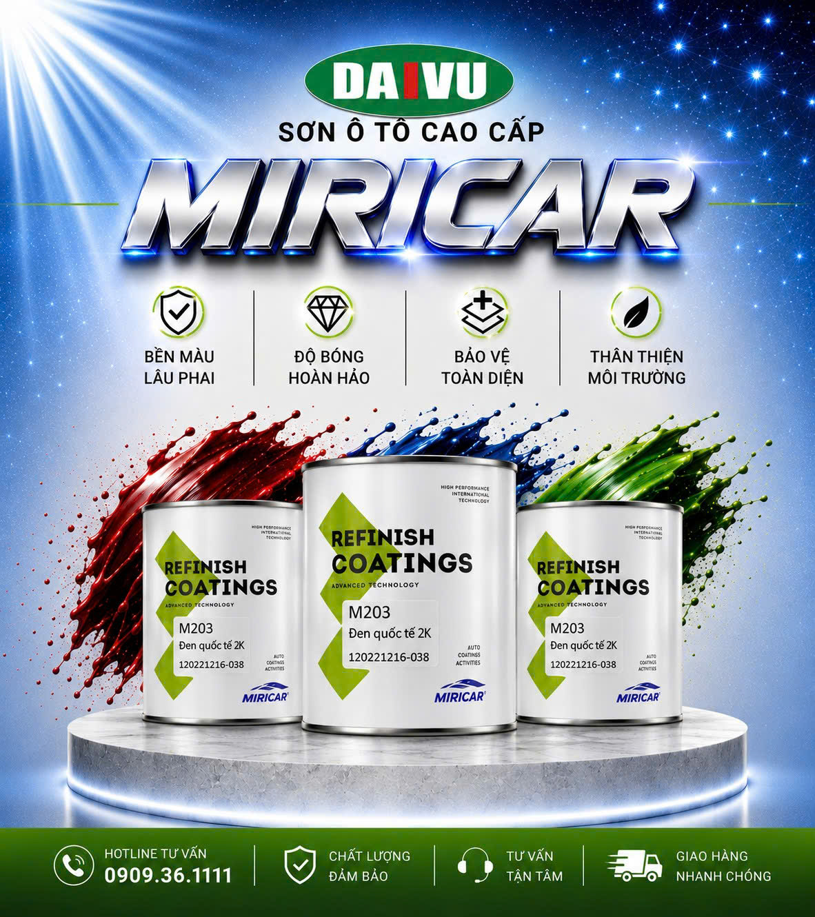 Sơn màu gốc 2K MIRICAR