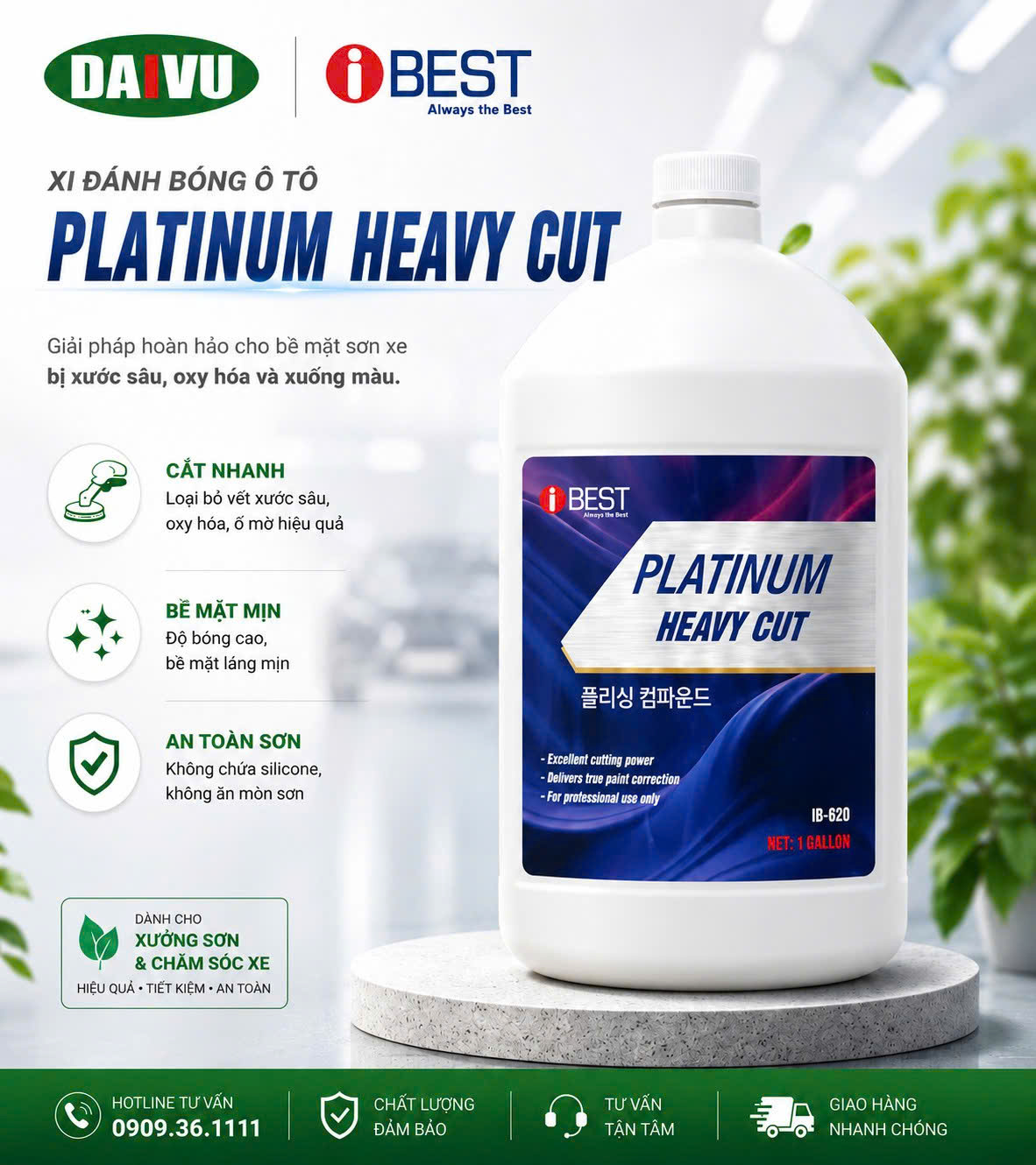 Xi đánh bóng IBEST Hàn Quốc bước 1 (dạng hồ) (Gallon)