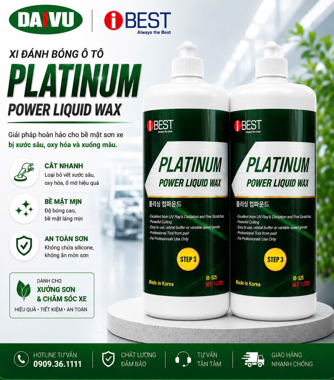 Xi đánh bóng IBEST Hàn Quốc bước 3 (Xi nước) 